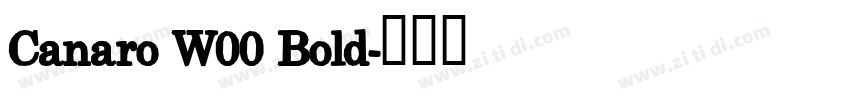 Canaro W00 Bold字体转换